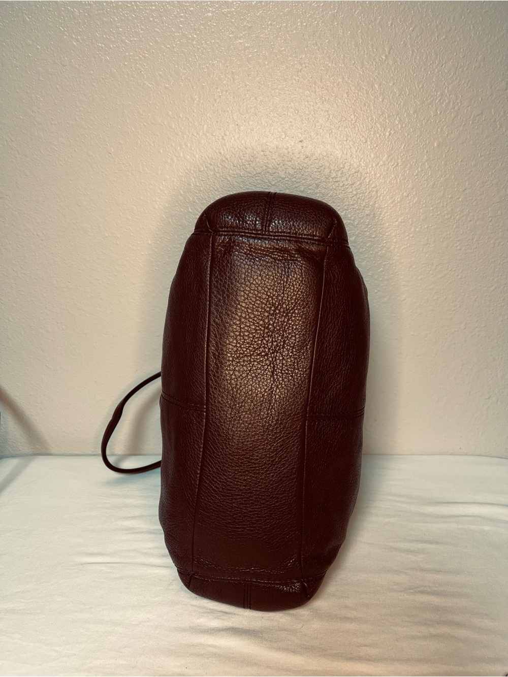 Coach Lexy Pebbled Leather Shoulder Bag in Oxblood - Picture 5 of 15